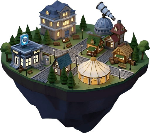 Payment Village Illustration